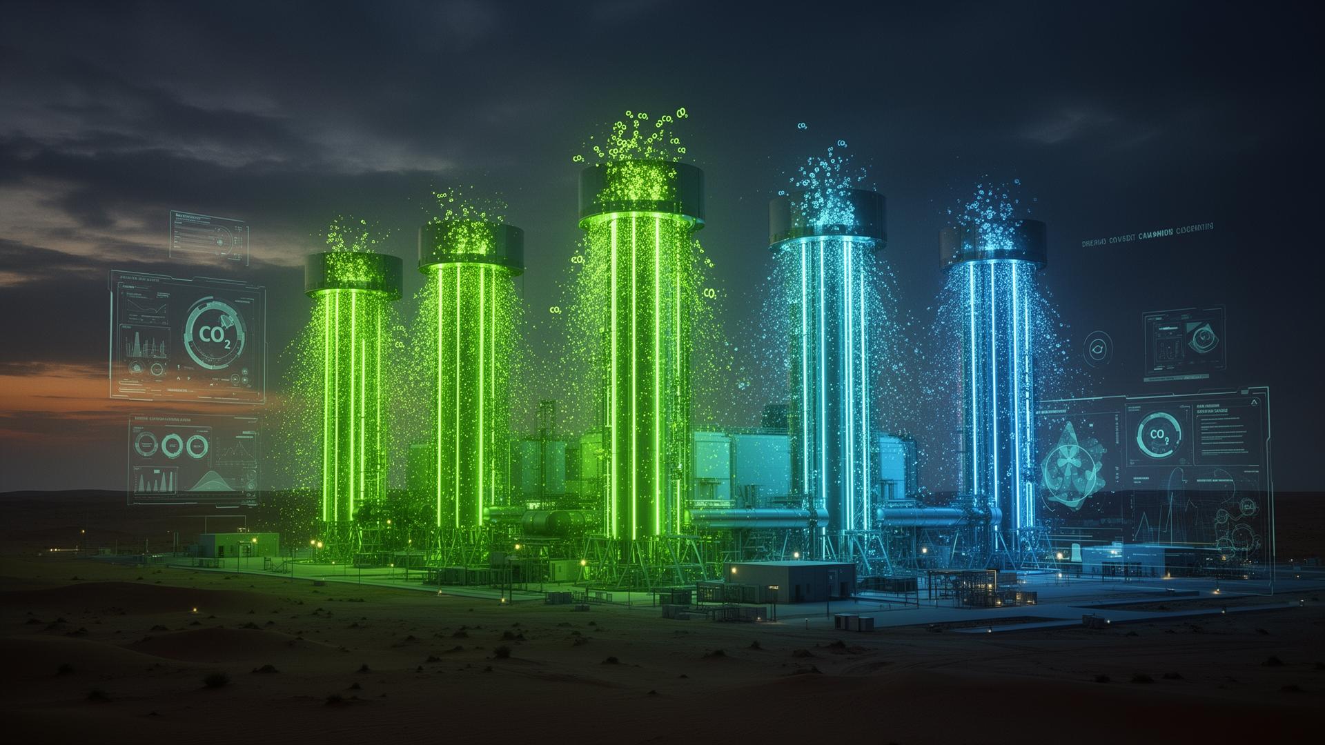 Futuristic Direct Air Capture facility in Saudi Arabia